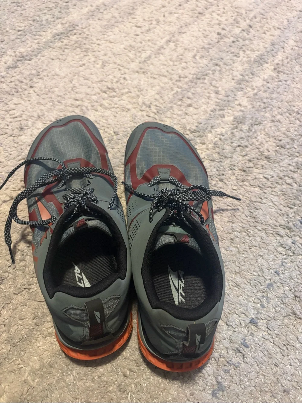⁠Altra Lone Peak 6 Mens Size 11.5 Trail Running Shoes Gray Maroon